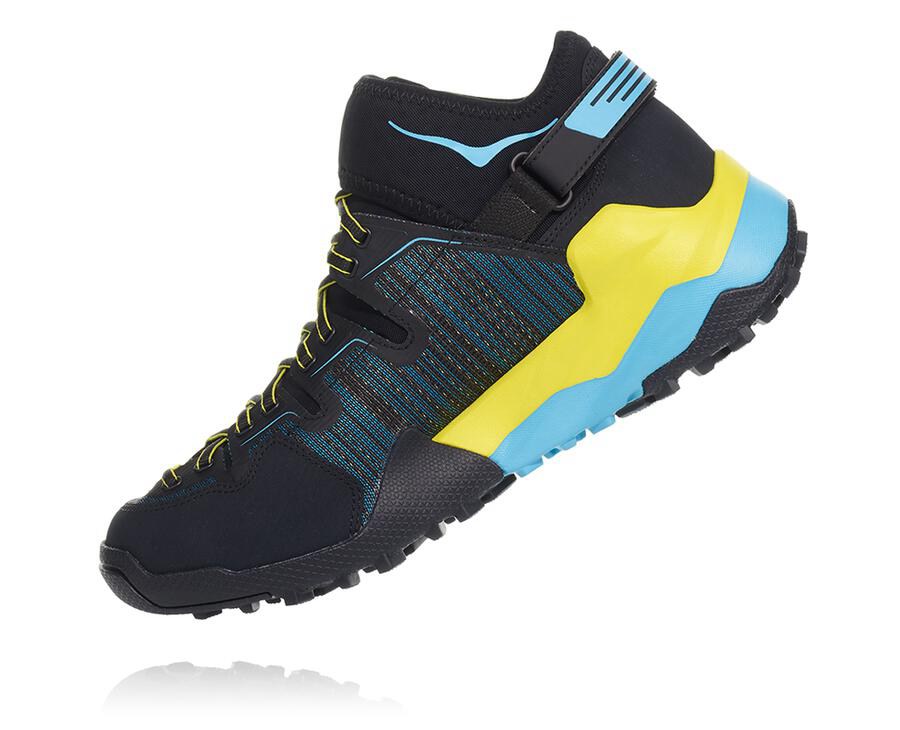 Hoka Australia One One Arkali - Mens Trail Shoes Black/Blue - ZXWSF-2567